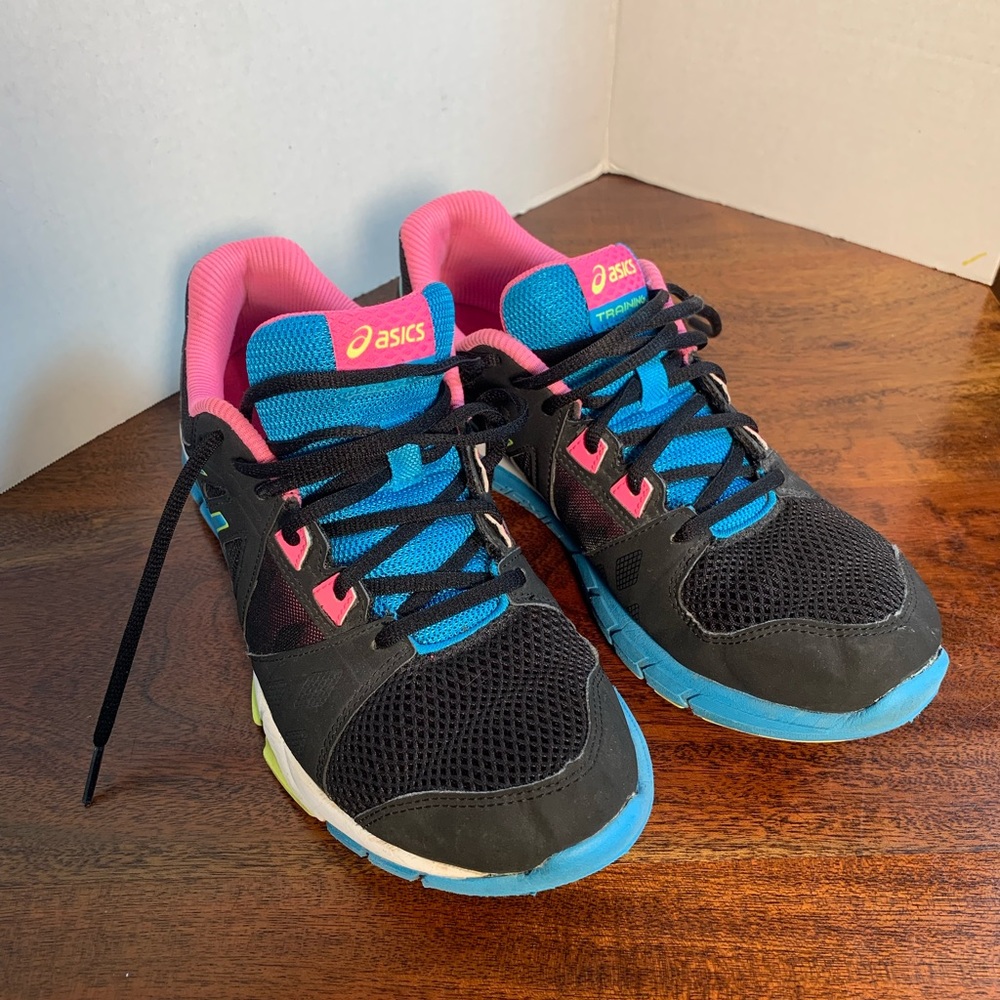 ASICS S653J GEL-CRAZE TR 3 Running-Training Shoes Black-Blue-Pink Womens Size 10